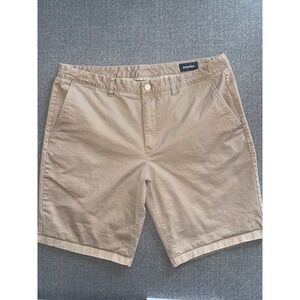 Bonobos 40 Mens Chino Shorts Khaki Tan 11 Inch Inseam Cotton Twill Flat Front
